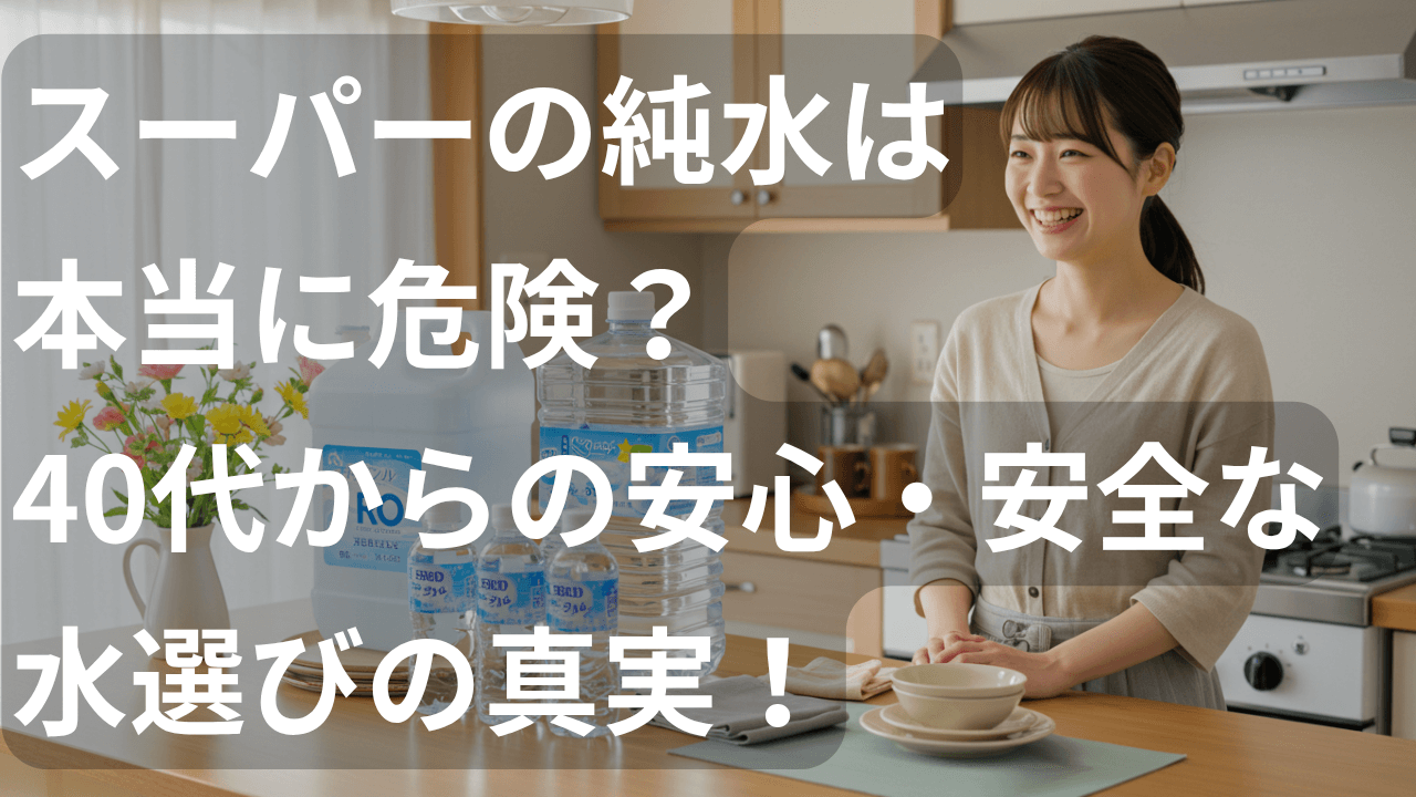 スーパーの純水は本当に危険？40代からの安心・安全な水選びの真実！
