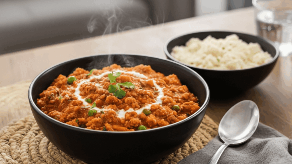 鶏むねキーマカレーとカリフラワーライス