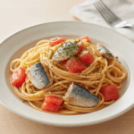 鯖缶の即席トマトパスタ