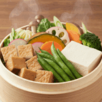 豆腐と豆類のせいろ蒸し